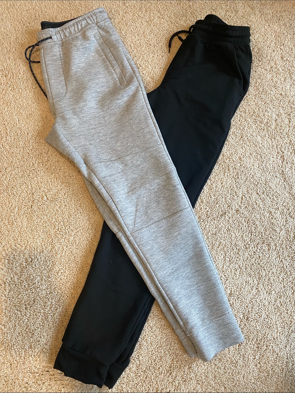 American Eagle Outfitters Kids Dual-Color Jogger Set - Black & Light Gray